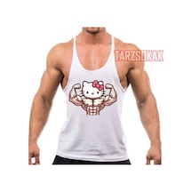 Tarzsokak Gym Tank Top Fitness Sporcu Atleti Gym94 Beyaz