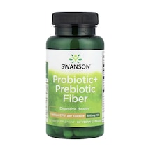 Takviye Swanson Vitamins, Probiotic + Prebiotic Fibre, 60 Vegan Capsules