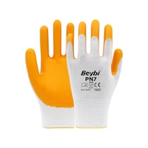 Beybi Polyester Örme Nitril Eldiven, Yarı Kaplama, Aşınma, Yağ, Grese Dayanıklı, İş Güvenliği E