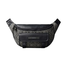 Calvin Klein Mıxed Emblem Aop Waı, 7ul Siyah Erkek Bel Çantası