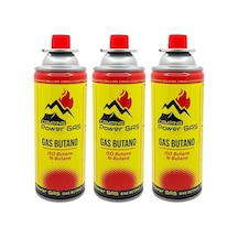 Power Bütan Propan Kamp Gaz Kartuşu 3 x 400 ML Çok Renkli