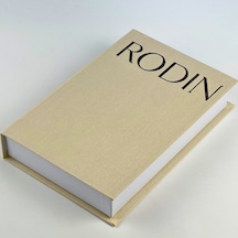 Rodın Premium Bez Kaplı Dekoratif Kitap Görünümlü Saklama Kutusu Krem Siyah