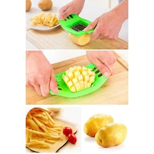 Patates Dilimleyici Doğrayıcı Kare Dizayn Yeşil