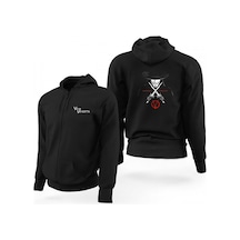 V For Vendetta Freedom Siyah Fermuarlı Limited Edition Kapşonlu Sweatshirt Siyah