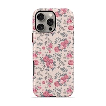 Velvoria Valestra Pembe Vintage Çiçek Apple Apple iPhone Uyumlu 16 Pro Max Magsafe Koruma Kılıfı Valestra Magline - Pembe Vintage Çiçek