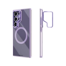 Galaxy S24 Ultra Kılıf Magsafe Şarj Özellikli Sararma Önleyici Youngkit Crystal Grid Kapak Gold