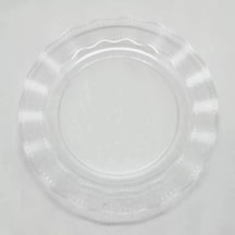 Şeffaf Lüks Plastik Mika Yuvarlak Tabak 22 Cm 6 Adet Çok Renkli