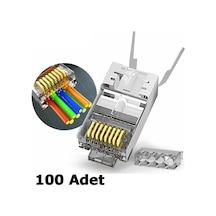 Cat7 Cat6A EZ Yeni Nesil RJ45 Delikli Metal Konnektör - 100 Adet