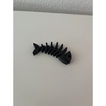 Siyah Renk Pla Doğal Malzeme Balık Baskı 12 Cm Ufak Oyuncak Balık