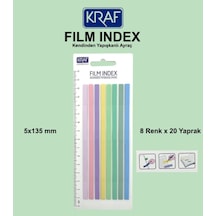 Kraf Index Fılm Pp 5x135mm 8 Renk X 20yp Cetvelli Brıght Color 85135-1