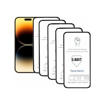 Pp Apple Uyumlu iPhone 14 Pro İle Ekran Koruyucu Tam Kaplayan 5li Set