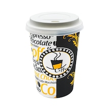 Aygün Cup 12 Oz Beyaz Kapaklı Karton Bardak 300 Ml - 100'lü Latte Bardağı Diğer