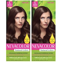 Neva Color Natural Color Saç Boyası 5 Açık Kahve 2'li Set