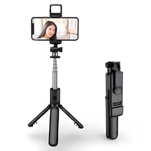 N09s Telefonlar İçin Işıklı Bluetooth Selfie Çubuğu 90 Cm-al4641