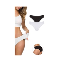 Hubrendy Tedarik 2 Adet Kadın Dikişsiz Lazer Kesim Esnek İz Yapmayan Külot S1 L-xl