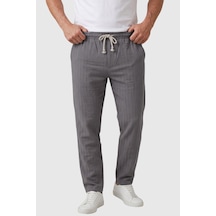 Rizzup Füme Çizgi Dokulu Rahat Kesim Yazlık Spor Pantolon Hafif Kumaş Modern Tasarım 2600263