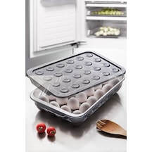 KitchenLife 24'lü Kilitli Kapaklı Buzdolabı İçi Yumurtalık - Yumurta Saklama Kabı