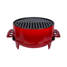 Lava Döküm Mangal Izgara Set Döküm Demir Ø 36cm - Kırmızı