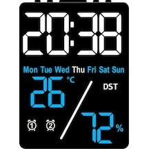 Zilinn Çok Fonksiyonlu Büyük Ekran Dijital Çalar Saat Nem Ekranı Parlaklık Ayarı Şarj Masaüstü Saat Ev Ofis Dekoru Mavi Siyah Kabuk -69 Çok Renki Zilinn Çok Fonksiyonlu Büyük Ekran Dijital Çalar Saat Nem Ekranı Parlaklık Ayarı Şarj Masaüstü Saat Ev Ofis Dekoru Mavi Siyah Kabuk -69 Çok Renki