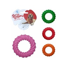 Natura 10 CM Plastik Halka Köpek Oyuncağı Çok Renkli