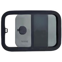 Sürgülü Karavan Camı 60x40cm Oval Köşe Yerli-68 Çok Renkli