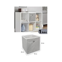 Çok Amaçlı Raf Saklama Kutusu 30 X 30 X 30 Cm Tela Gri Diğer