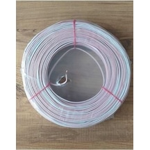 2x0.75 Kordon 100 Metre Çok Telli Beyaz Renk Izolasyonlu Kordon Kablo Elektrik Ve Hoparlör Kablosu 1