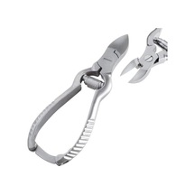 Çift Yaylı Tırnak Makası, 14 Cm, Paslanmaz Çelik, Kilit Mekanizmalı, Metalik Gri, Mb-tım-001