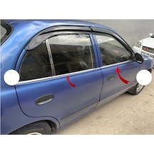 Hyundai Accent Yumurta Kasa 1995-2000 Krom Cam Çıtası 4 Parça Paslanmaz Çelik