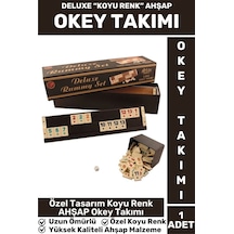 Premium Uzun Ömürlü Dayanıklı Aile Ev Arkadaş Kahve Cafe Oyun Takımı Ahşap Koyu Renk 101 Okey Takımı