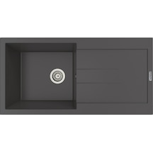 Polex Cristalüx Granit Evye P-X1 Antrasit Tezgah Altı Ve Tezgah Üstü Mutfak Evyesi 98x49.5 CM