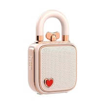 Divoom Love-lock Bluetooth Hoparlör, Küçük Taşınabilir Müzik Kutusu, Kablosuz Stereo Eşleştirme, Retro Ses Kutusu, Sevimli Masaüstü Dekorasyonu, Kızlar İçin, Pembe