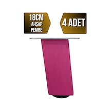 Kale Eğimli Ayarlı Ahşap Ayak Mobilya Masa Ve Dolap Ayağı Pembe 18cm 4 Adet