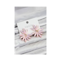 Pembe Renk Kristal Taşlı Lotus Model Kadın Küpe Tj-bkp11915 Evimdeyokyok