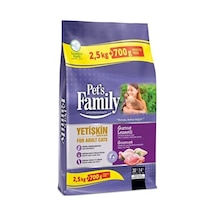 Pet's Family Gurme Yetişkin Kedi Maması 2500 G + 700 G