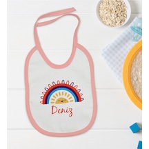 BK Kids Kişiye Özel Pembe Bebek Mama Önlüğü - Model 107 Pembe