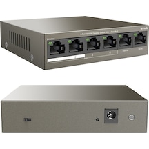 TEF1106P 2X UPLINK + 4 PORT POE ETHERNET SWITCH 63 WATT TENDA