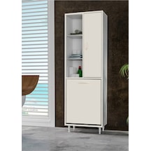 Mutfak Dolabı Kirli Çamaşır Dolabı Düşer Kapalı Banyo Dolabı Çok Amaçlı Dolap Beyaz