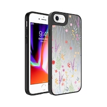 Apple Uyumlu  iPhone SE 2022 Kılıf Aynalı Desenli Kamera Korumalı Parlak Mirror Kapak