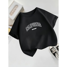 Uyguntarz Çocuk California Baskılıtasarım Tshirt Siyah