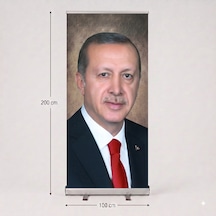 Cumhurbaşkanı Poster Baskılı Roll Up Banner 100x200cm No:3 Diğer