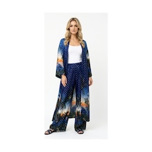 Lila Mare Kimono Takım, Pantolon Ve Kimono Lacivert Lacivert