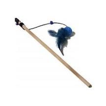 Peluş Oyuncaklı Eğlenceli Kedi Oyun Oltası Açık Bej