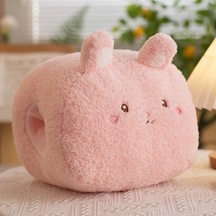 Elmpaly Pelüş Tavşan Tasarımı Yastık - Yumuşak El Isıtıcı Ve Ofis Şekerleme Yastığı