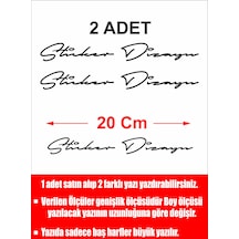 Kişiye Özel 2 Adet Isim Soyisim Yazılacak Yazı Sticker El Yazısı Isim Oto Araba Motosiklet Karavan Sticker 00028 20 Cm