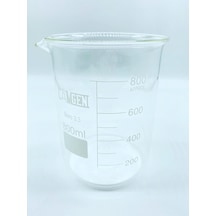 Camgen Dereceli Borosilikat Cam Beher 800 ML 1 Adet