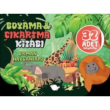 Orman Hayvanları - Boyama ve Çıkartma Kitabı - 32 Adet Çıkartma- Çikolata Yayınevi