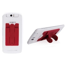 Microcase Touch U Telefon Tablet Silikon Stand Kart Koymalı Krmzı