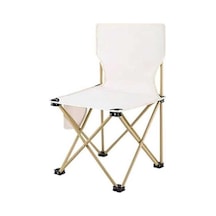 Bloomnest Krem Beyaz Katlanır Kamp Sandalyesi A1146 Altın-siyah - Taşınabilir, Rahat, Çok İşlevli Altın - Siyah