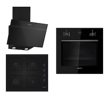 Siemens HB012FBB1T - EO6C6PP30O - LC63KPJ61T Siyah Ankastre Set